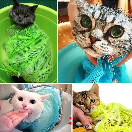 Adjustable Multifunctional Pet Soft Cat Grooming Bag