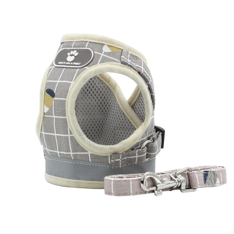 Breathable Mesh Dog Harness and Leash