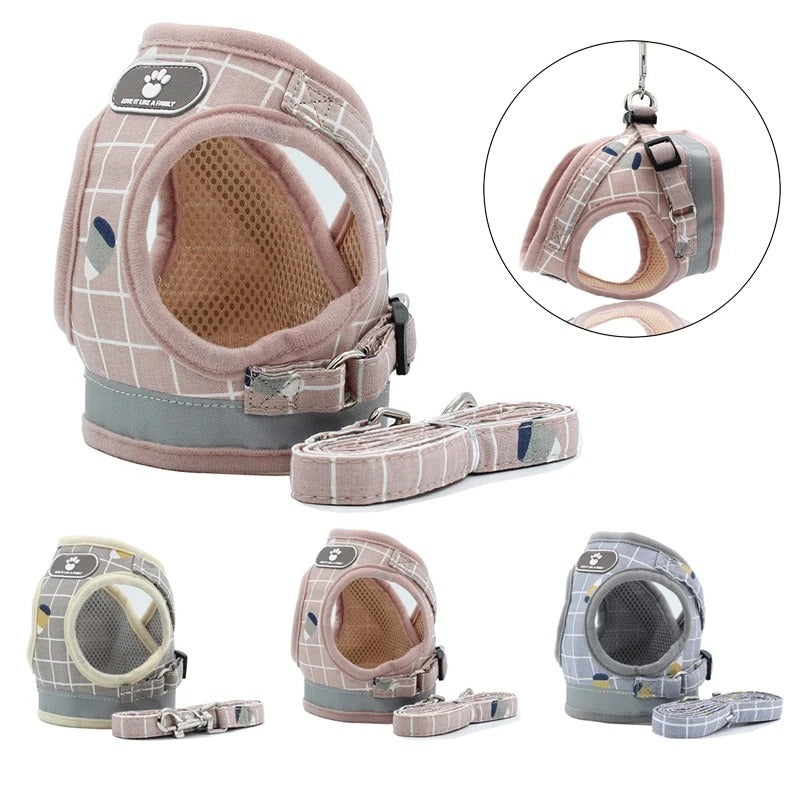 Breathable Mesh Dog Harness and Leash