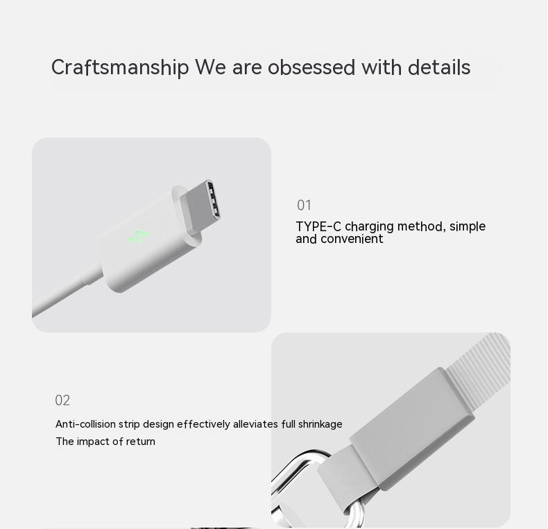 Automatic Retractable Luminous Leash With Ring Light