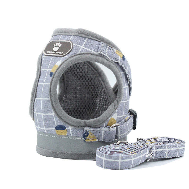 Breathable Mesh Dog Harness and Leash