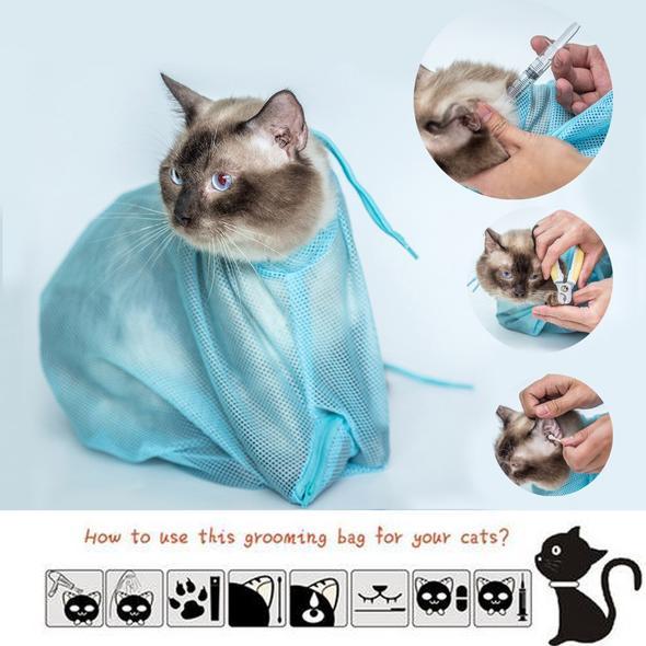 Adjustable Multifunctional Pet Soft Cat Grooming Bag