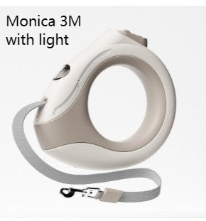 Automatic Retractable Luminous Leash With Ring Light