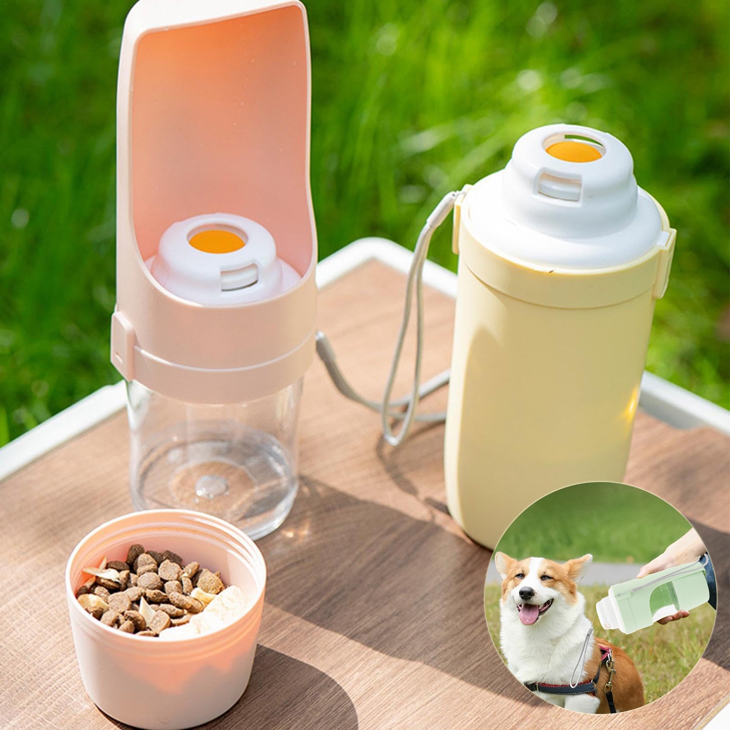 2 In 1 Pet Travel Dog Water Bottle