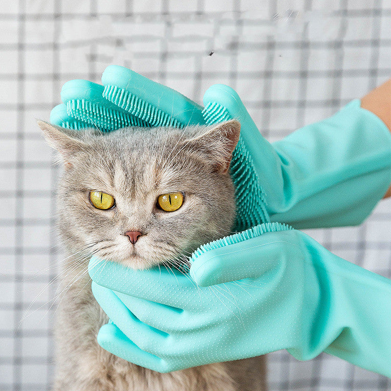 Silicone Dog Grooming Hair Comb Glove