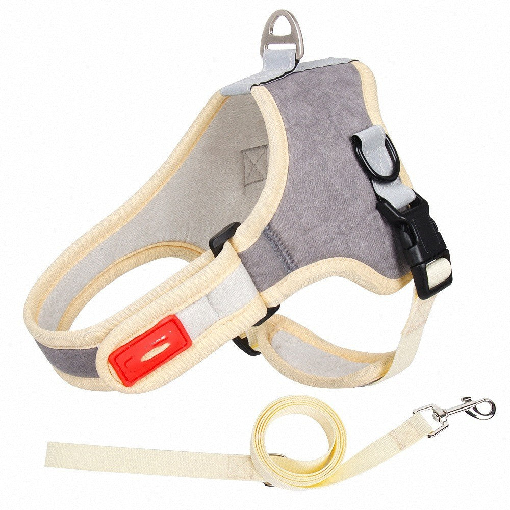 Reflective Chest Back Dog Harness Leash