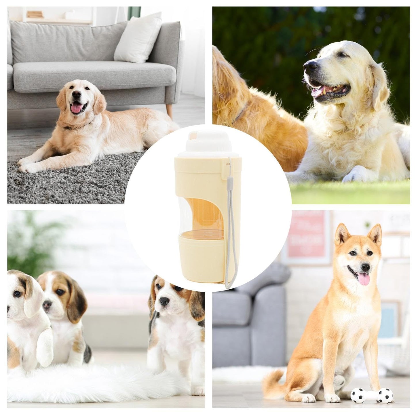 2 In 1 Pet Travel Dog Water Bottle