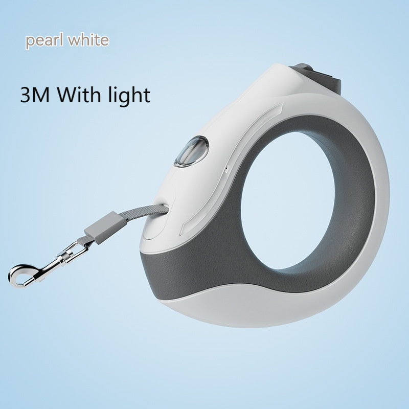 Automatic Retractable Luminous Leash With Ring Light