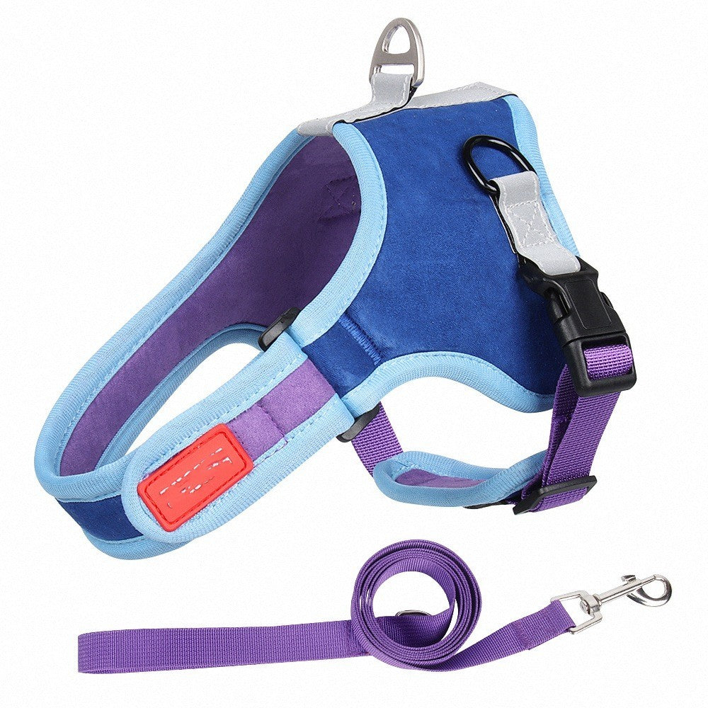 Reflective Chest Back Dog Harness Leash